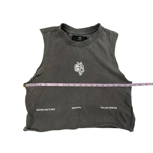 Darc Sport SHE 203/500 Death Moth Cropped Muscle Tank Top Women Small Oversized - Picture 13 of 14